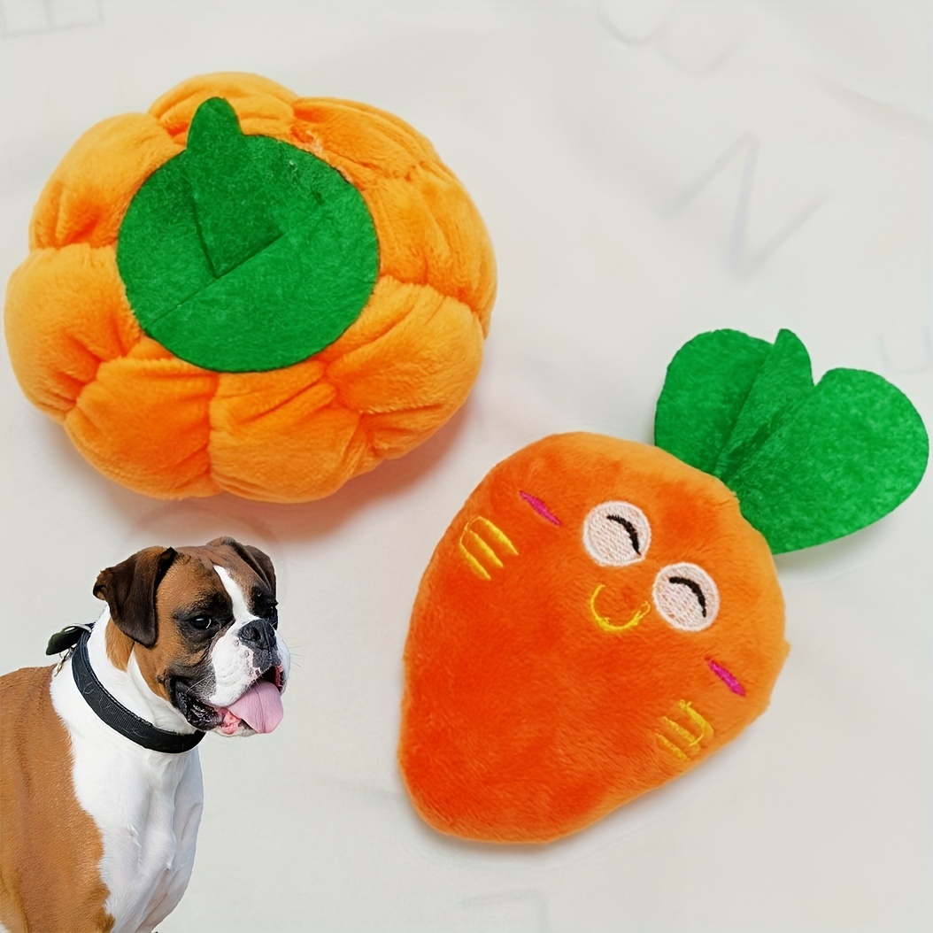 Large Carrot Design Pet Grinding Teeth Squeaky Plush Toy - Temu