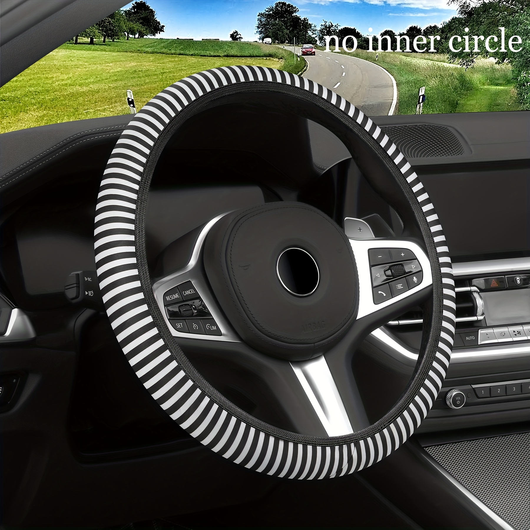 Universal Fashion Car Steering Wheel Cover, Elastizität Für Einfache  Installation Und Entfernung, Rutschfest Und Atmungsaktiv Car Steering Wheel  Cover - Temu Germany