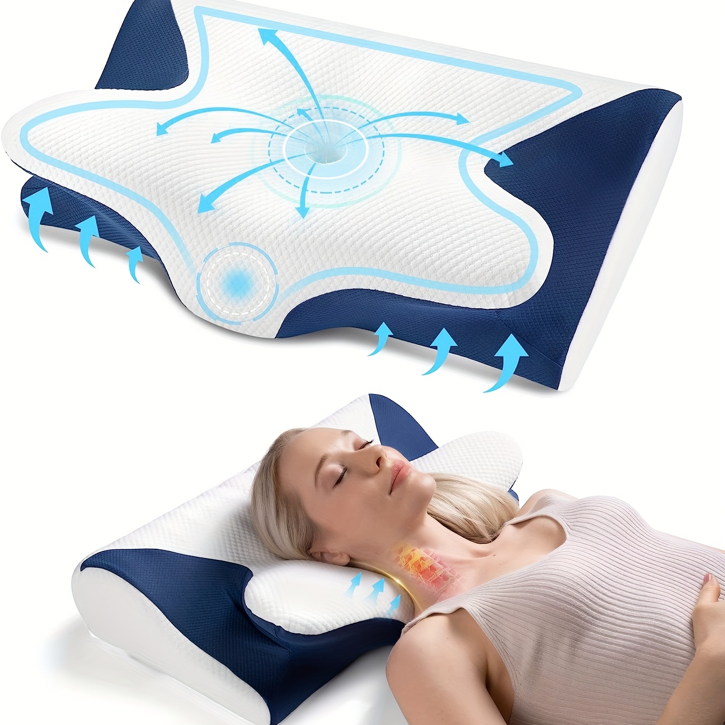 Lumbar Support Pillow for Sleeping Back Support Bed Pillow Lower Back  Pillow for Pain Relief, Bed Rest Pillow for Side, Back and Stomach Sleepers