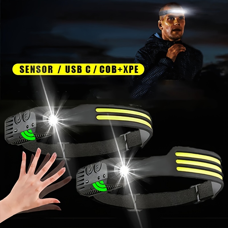 Super Bright Usb Rechargeable Waterproof Head Lamp With Ir Sensor Perfect  For Outdoor Adventures Camping Hiking Hunting And Fishing - Sports &  Outdoors - Temu Australia