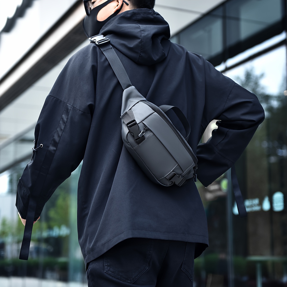 Street Fashion Men's Chest Bag Functional - Temu