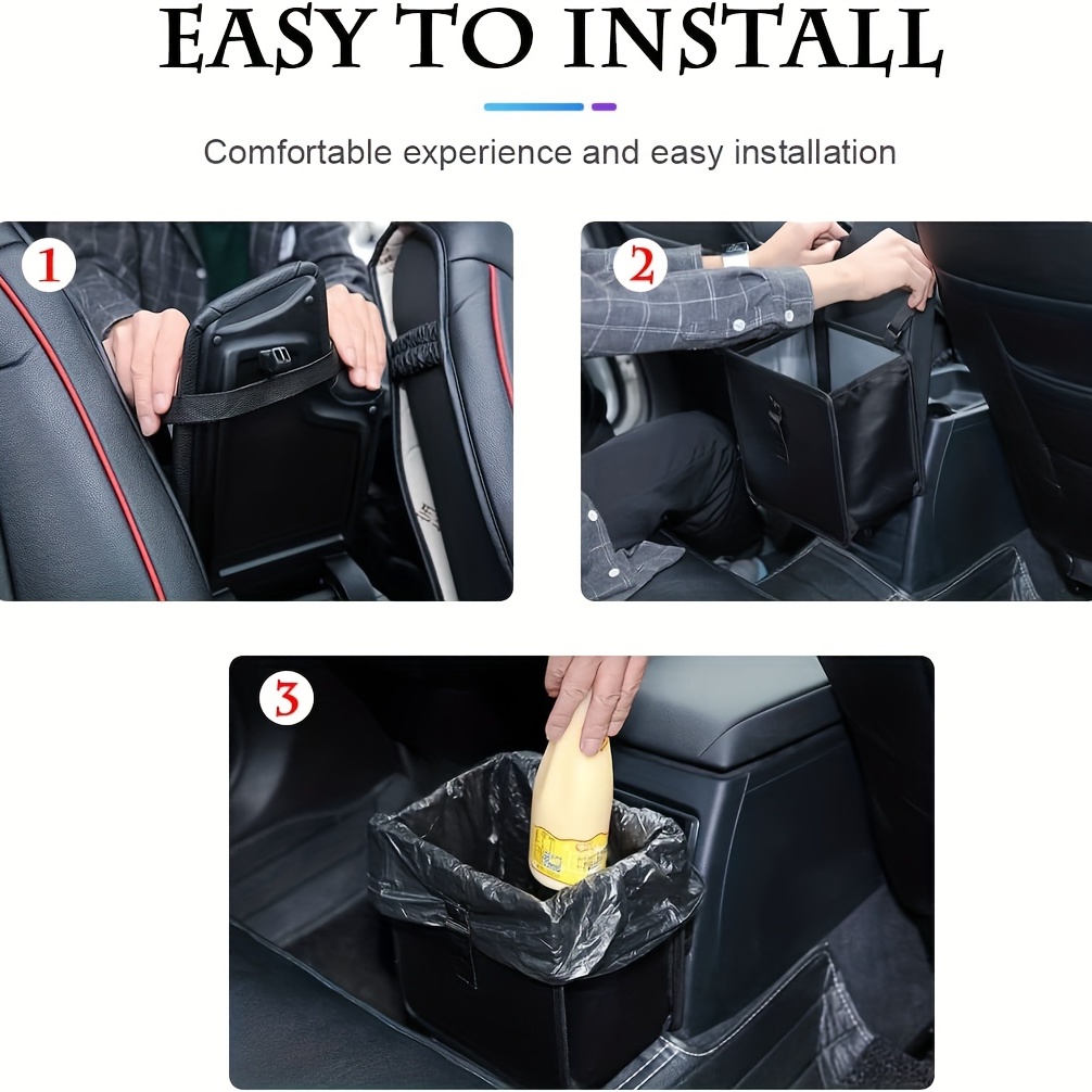 Car Trash Can Portable Durable Foldable Hanging Car Storage