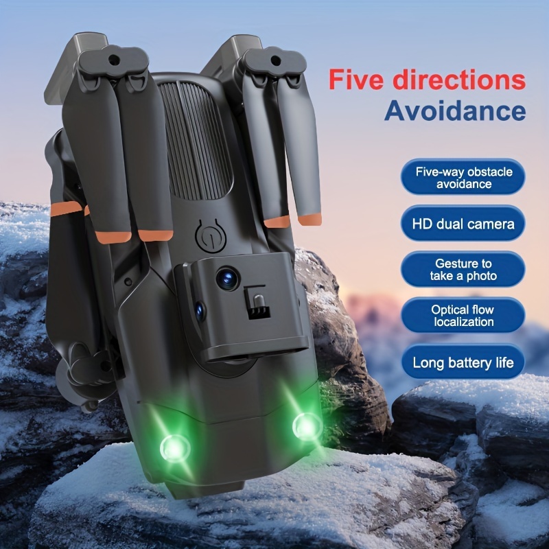 High -definition Dual Camera Five -way Obstacle Avoidance Drone Can Fold The Aerial Folding Quad -rotor Remote Control Helicopter Boys, Children And Children's Remote Control Toy Gifts