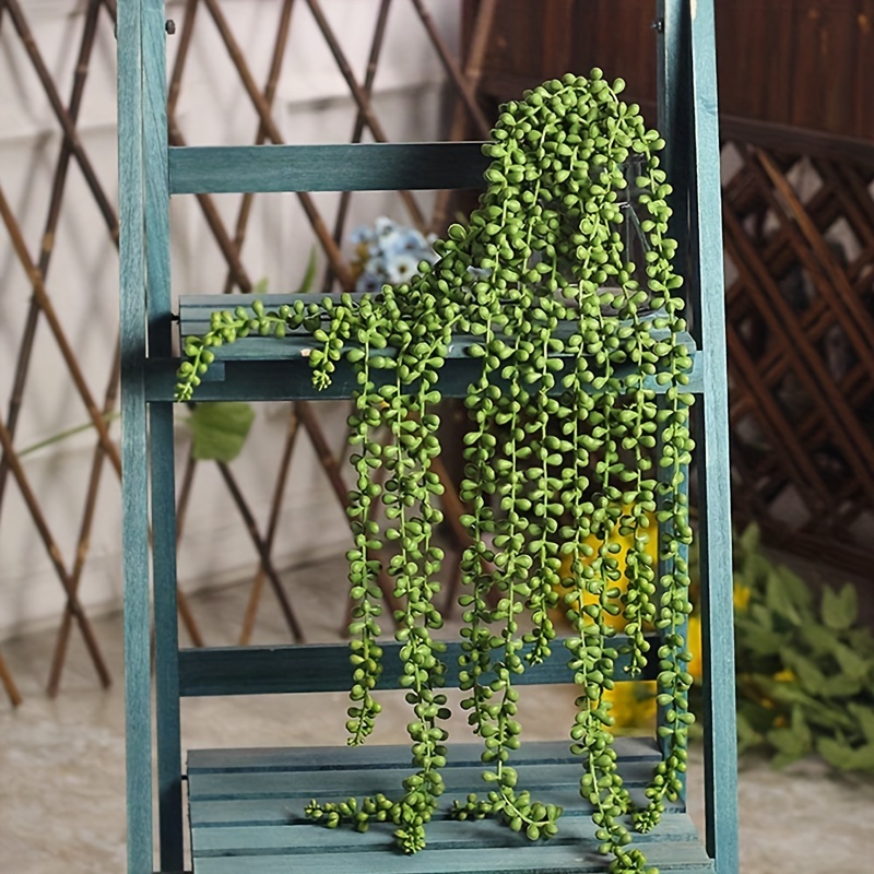 2 PCS Artificial Hanging String of Pearls Plant, Fake Succulent Hanging,  Lover Tears Basket Plant for Indoor Outdoor Wedding Party Decoration, 48cm  Long - China Artificial Succulents Hanging Plants and Plastic Artificial