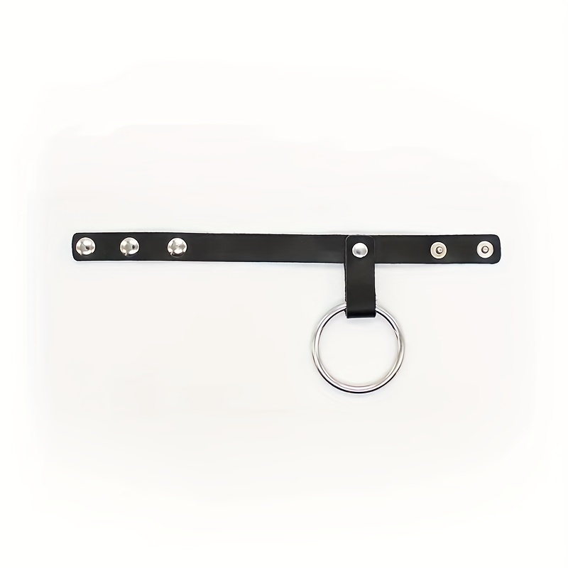 Double Cock Ring with Vegan Leather & Metal for Men