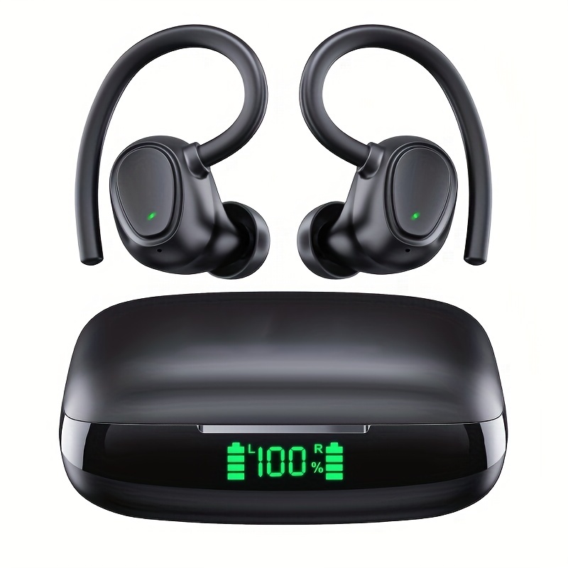 Auriculares inalámbricos T10 Bluetooth 5.3 con estuche de carga inalámbrica  IPX8, impermeables, auriculares estéreo en el oído, micrófono integrado