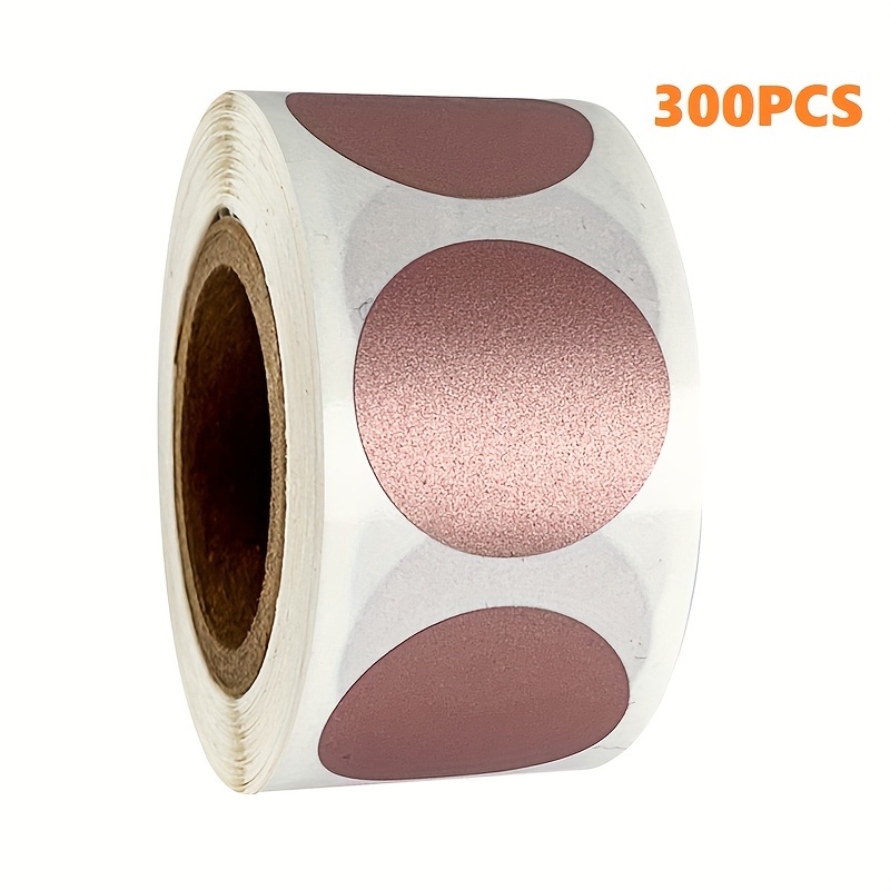 100 Pack Rose Gold Round Scratch off Promotional Stickers, 1 Inch EMB1061 