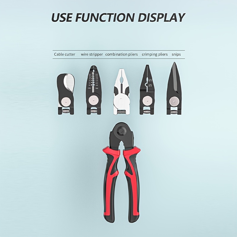 1 Combination Interchangeable Pliers Kit, Wire Stripper, Wire