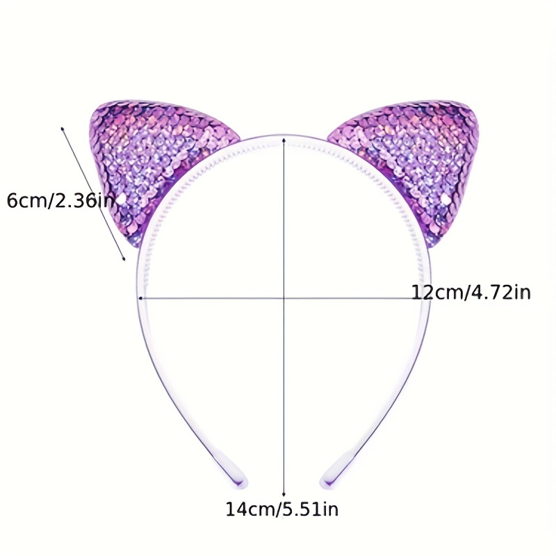 Gradient Holographic Cat Ears Headband