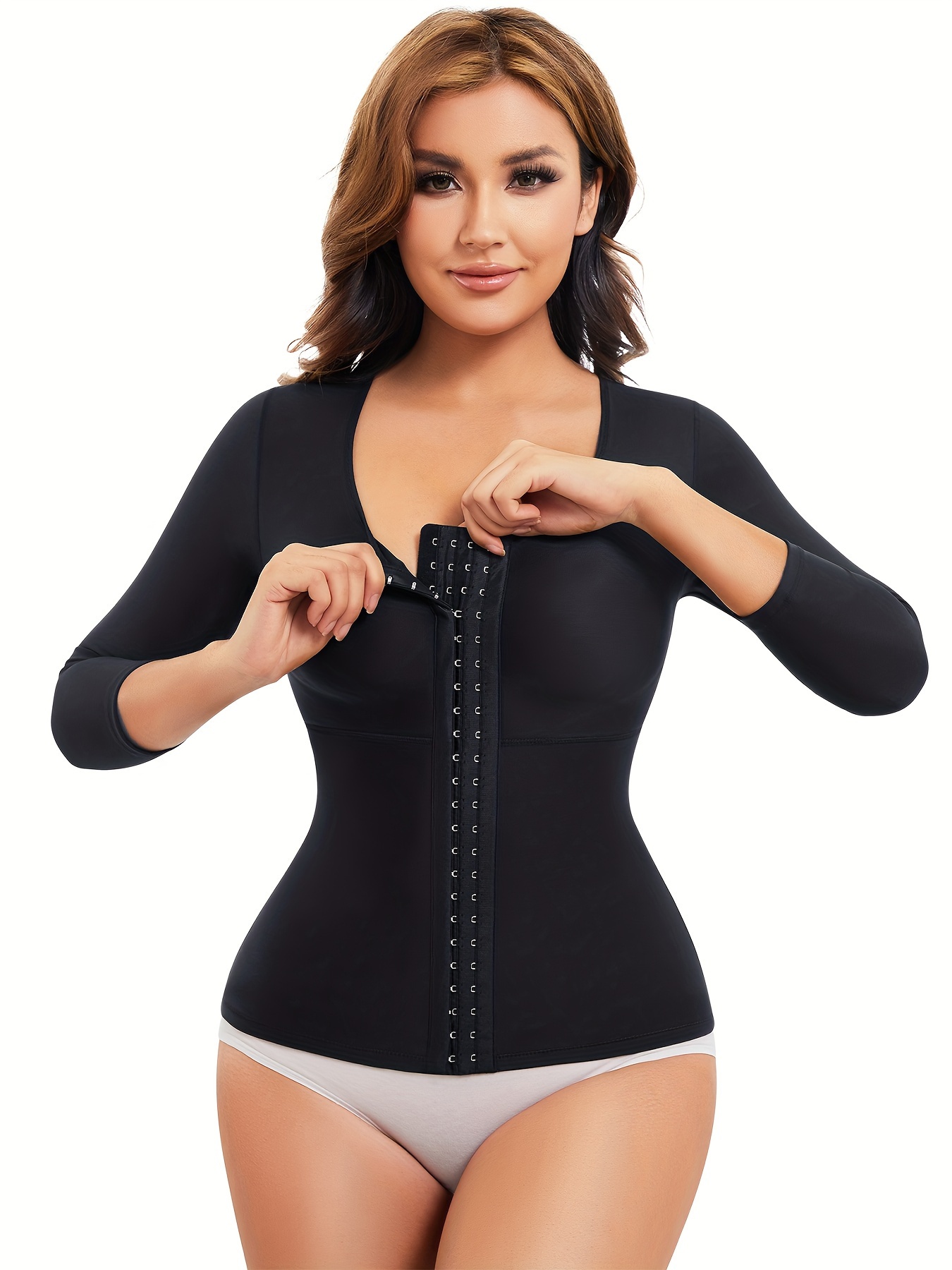 Front Buckle Shaping Tank Tops Push Lifting Slimmer Open - Temu Canada