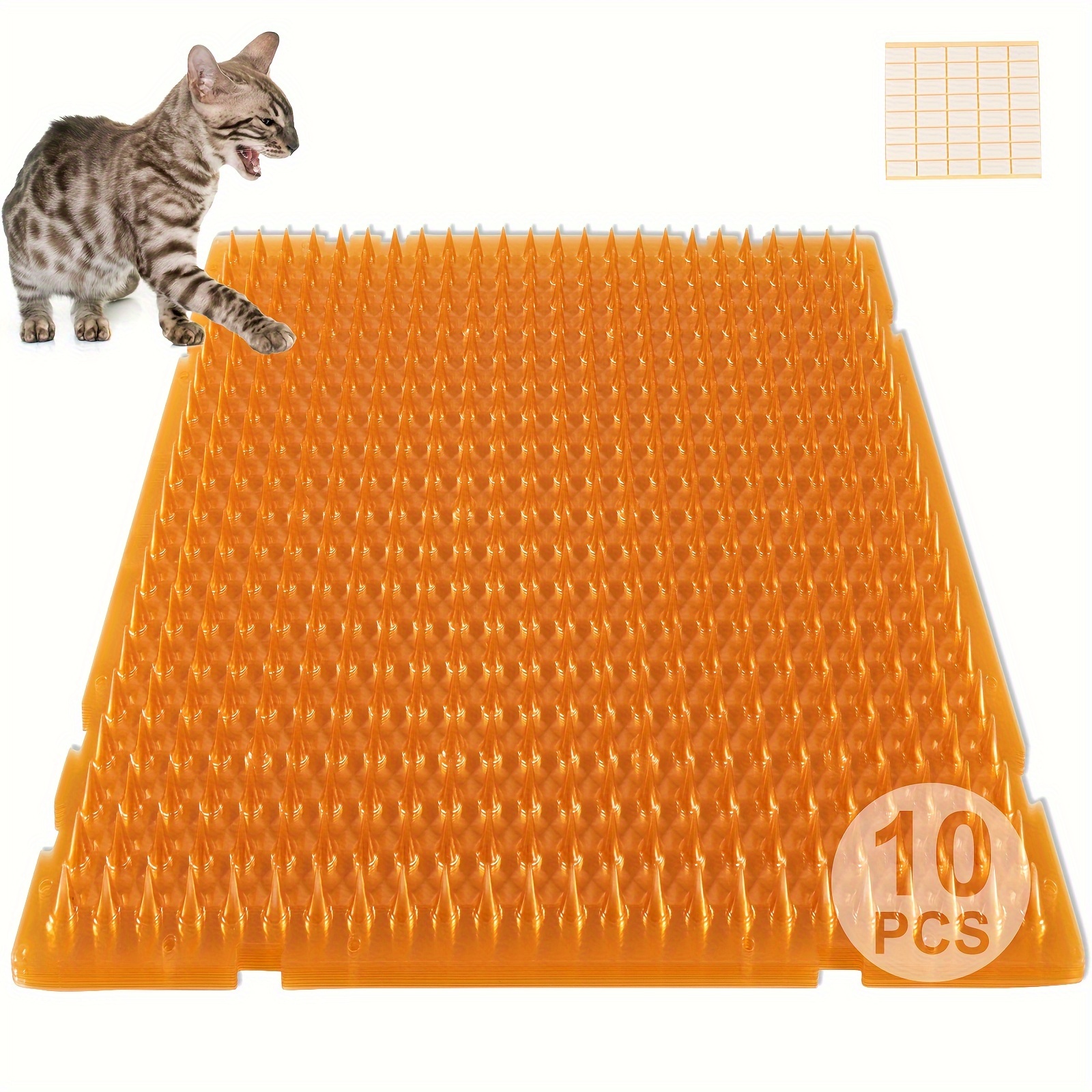 12 Piezas Alfombrilla Repelente para Gatos,Pinchos Anti Gatos,con 8  Clavijas,Ahuyentador Gatos,Plástico Repelente Gatos,para Interior Exterior  Césped Jardín Protección de Plantas : : Productos para mascotas