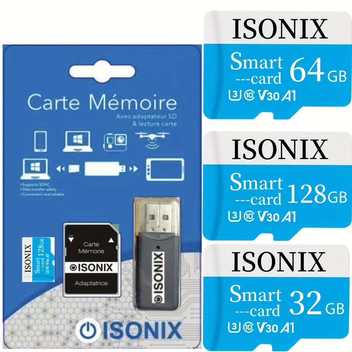 Lexar Paquete de 2 tarjetas micro SD de 64 GB, tarjeta de memoria flash  microSDXC UHS-I con adaptador, hasta 100 MB/s, U3, Class10, V30, A1,  tarjeta