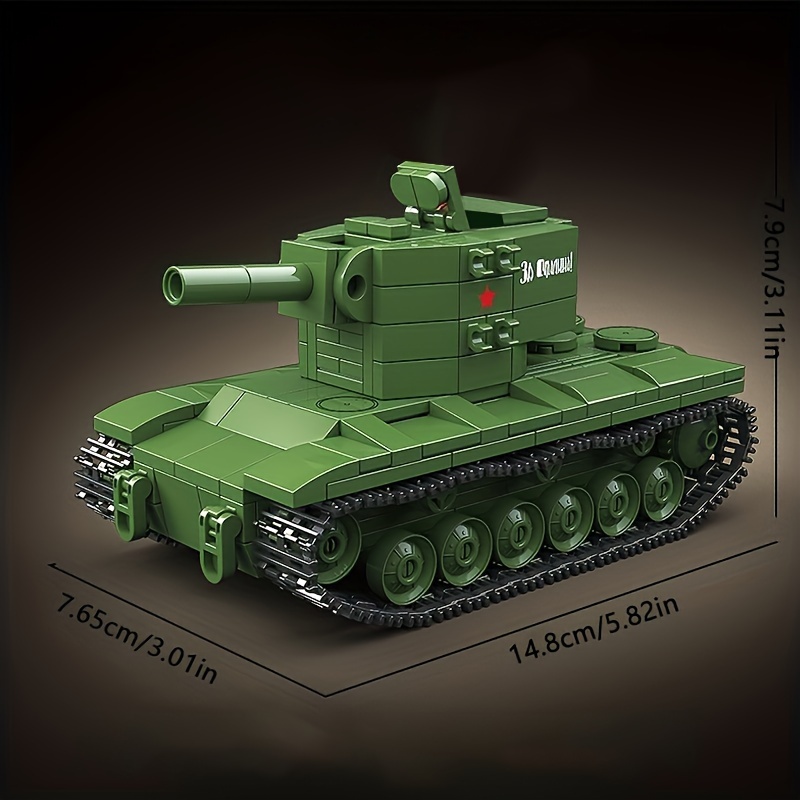 WW2 KV-2 Soviet Heavy Army Tank — Brick Block Army