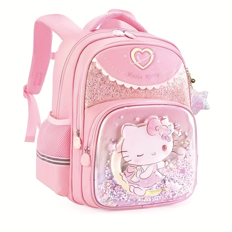 Medium Backpack - Hello Kitty - Pink Stars & Dot New School Bag 81398
