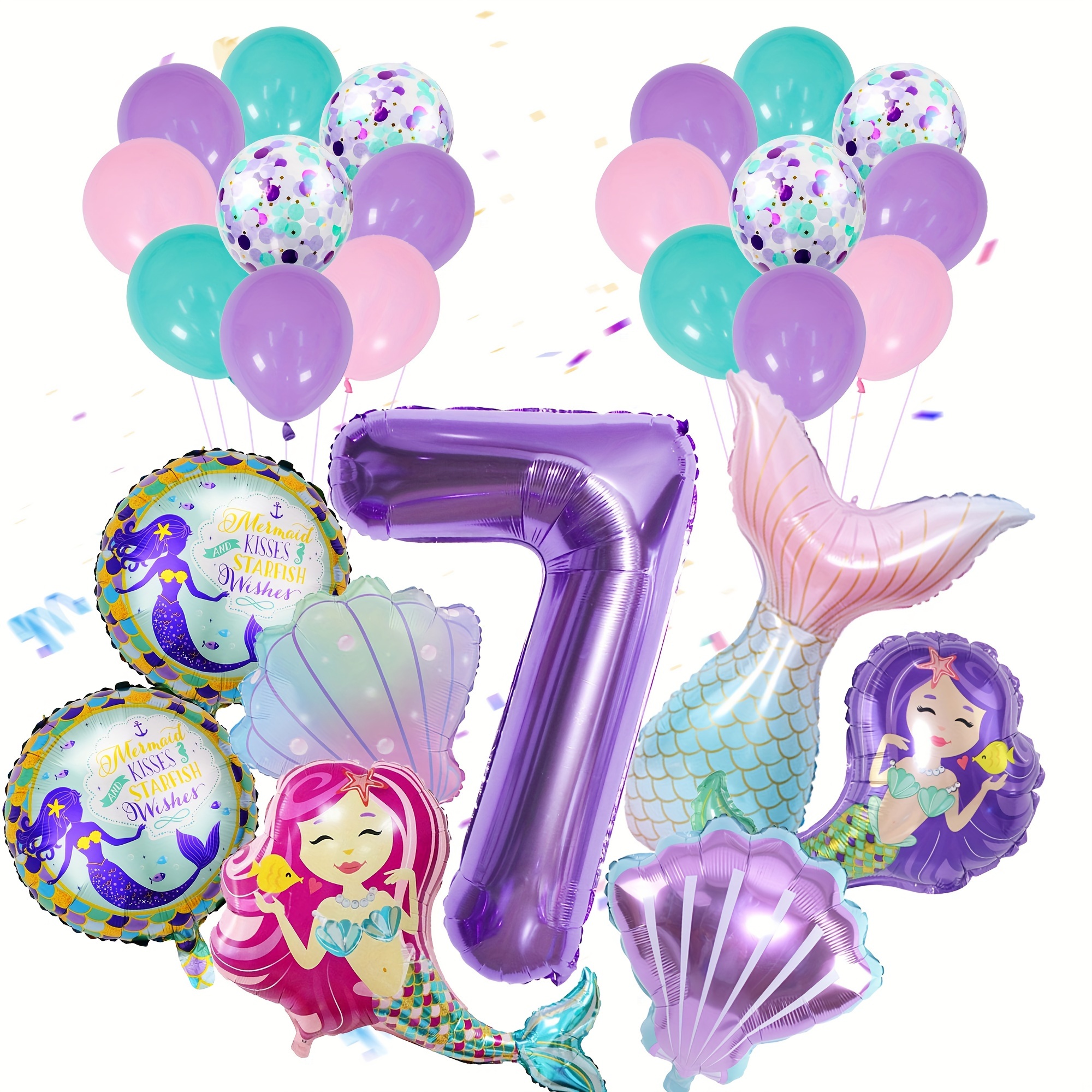 Mermaid Birthday Party Decorations Mermaid Tail Balloons Sea - Temu