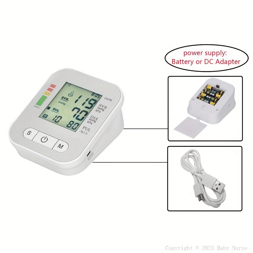 Blood Pressure Monitor Digital Wrist Blood Pressure Machine Automatic Cuff  BP Detector 2x99 Readings Memory Large Display Voice With Carrying Case