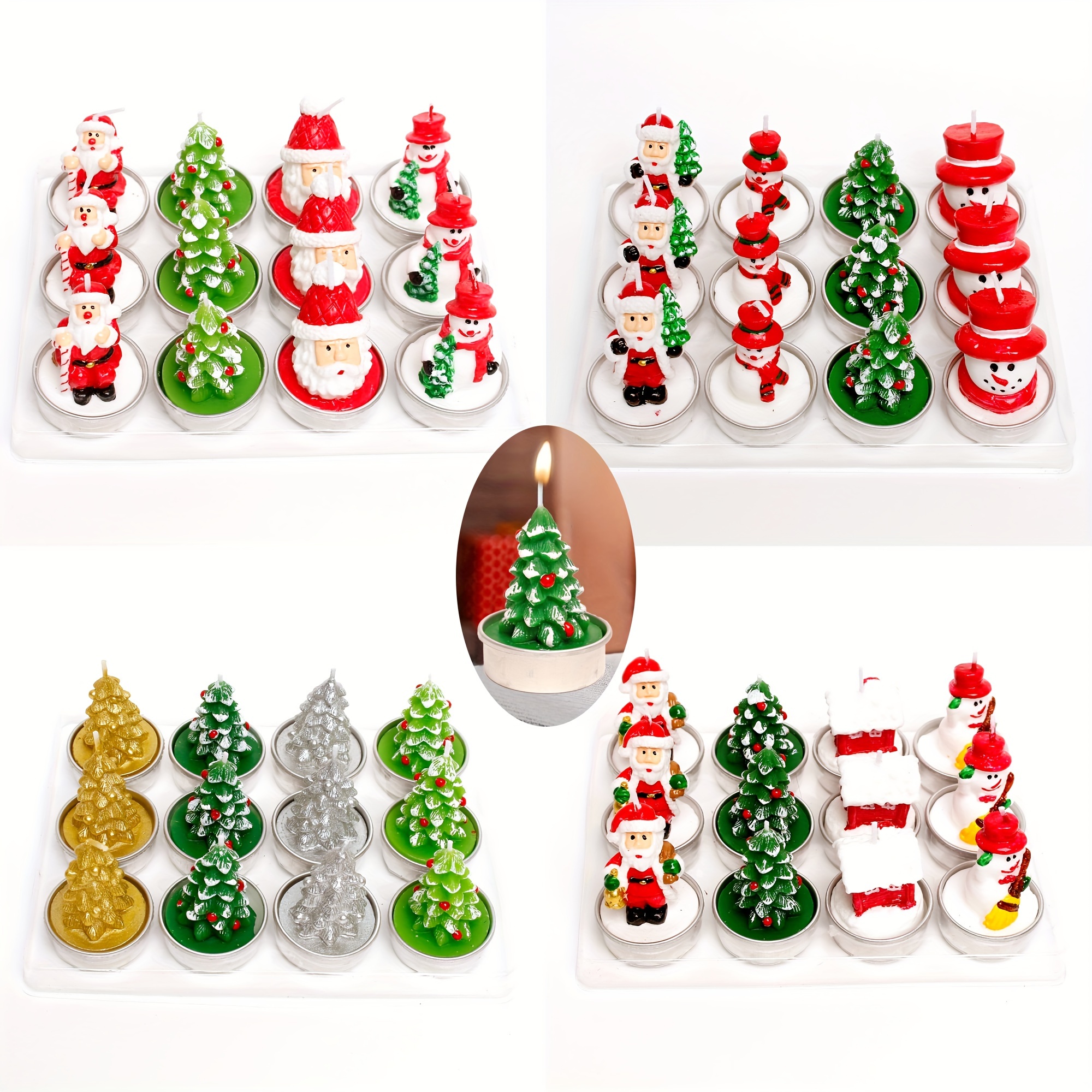 3pcs/set Velas Decorativas Navidad Adornos Festivos Mini - Temu Chile