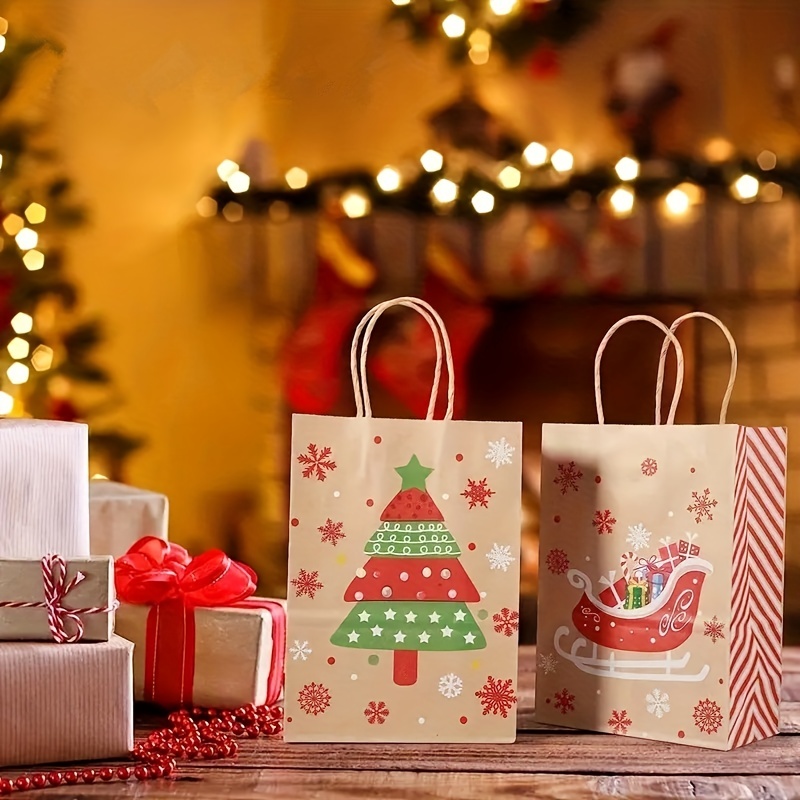 volumoon 10PCS Pochettes Cadeau, Petit Sac Cadeaux en Papier Kraft avec  Poignées, Pochettes Cadeaux Colorés pour Anniversaire Mariage Noël Fête,  15x8x21CM : : Cuisine et Maison