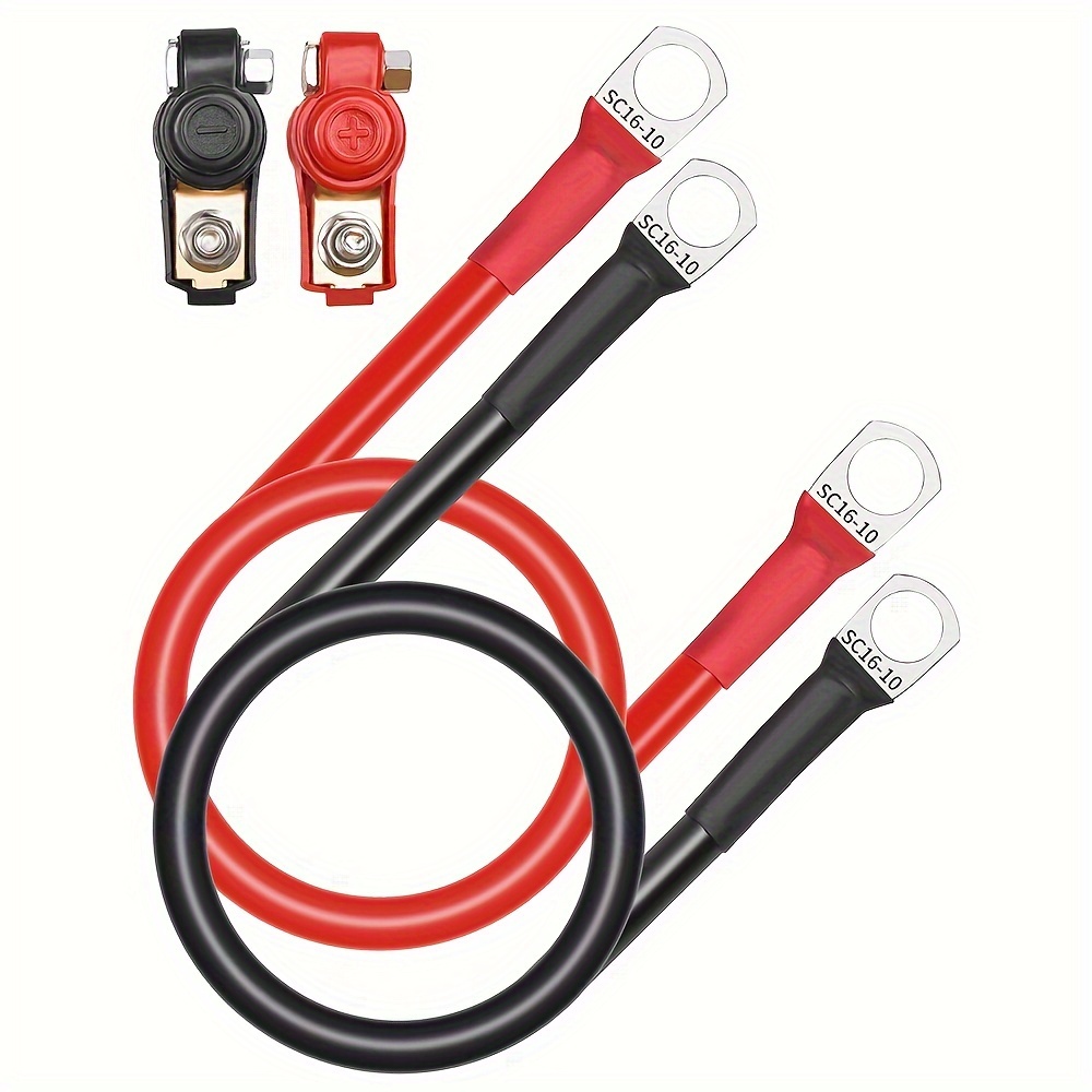 Auto Batterie Kabel 2pcs 16mm 5awg Batteriekabel Rot und Schwarz