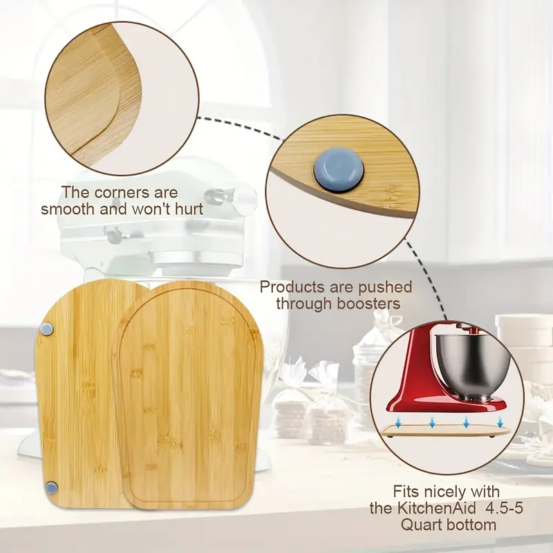 Bamboo Mixer Mat Slider Compatible With Tilt Head Kitchen - Temu