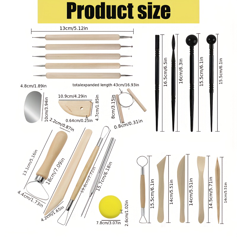 Polymer Clay Tools Kit Clay Tools Modeling Clay Carving - Temu