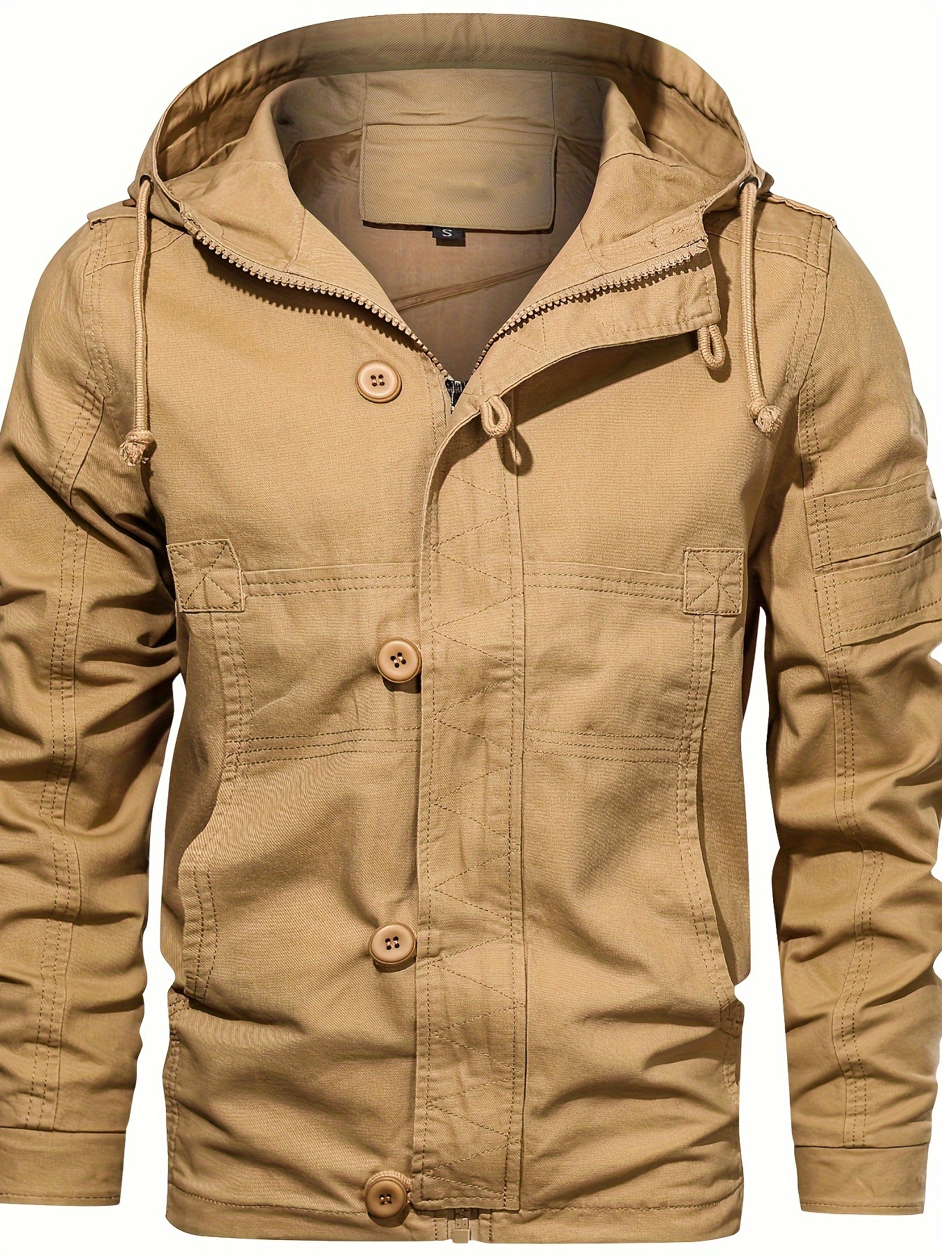 Cotton Hooded Jacket - Temu