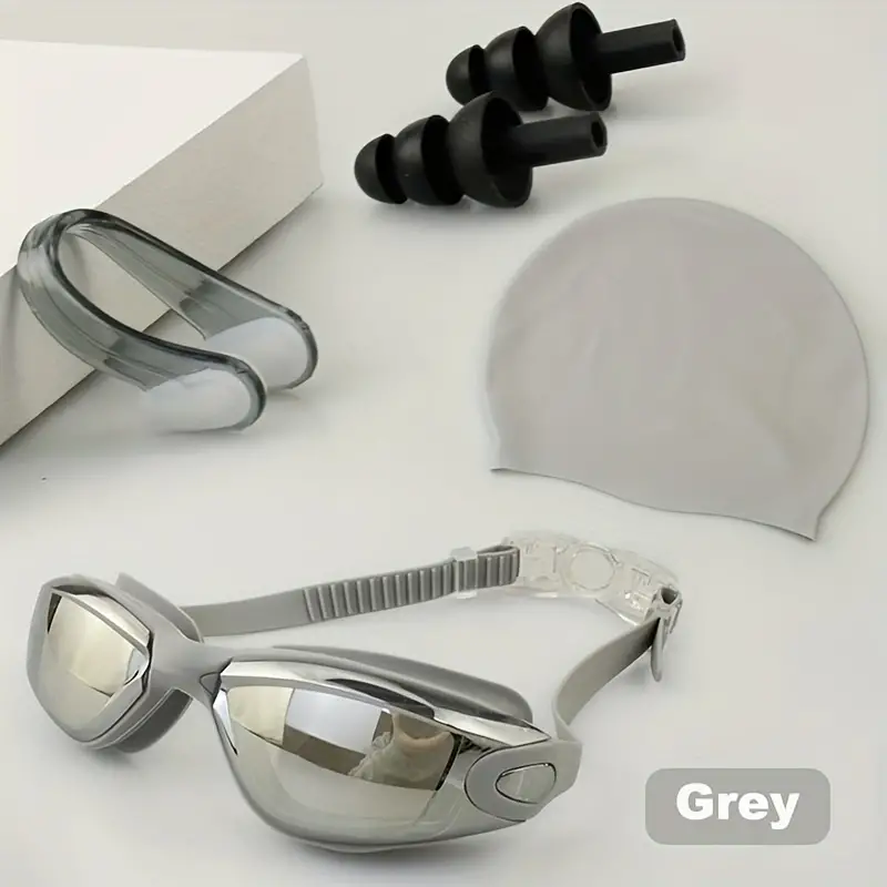 Vvinca Gafas de natación para niños de 3 a 12 años, diseño mejorado 2024  con tapón para la oreja y la nariz, visión amplia, antivaho sin fugas,  gafas