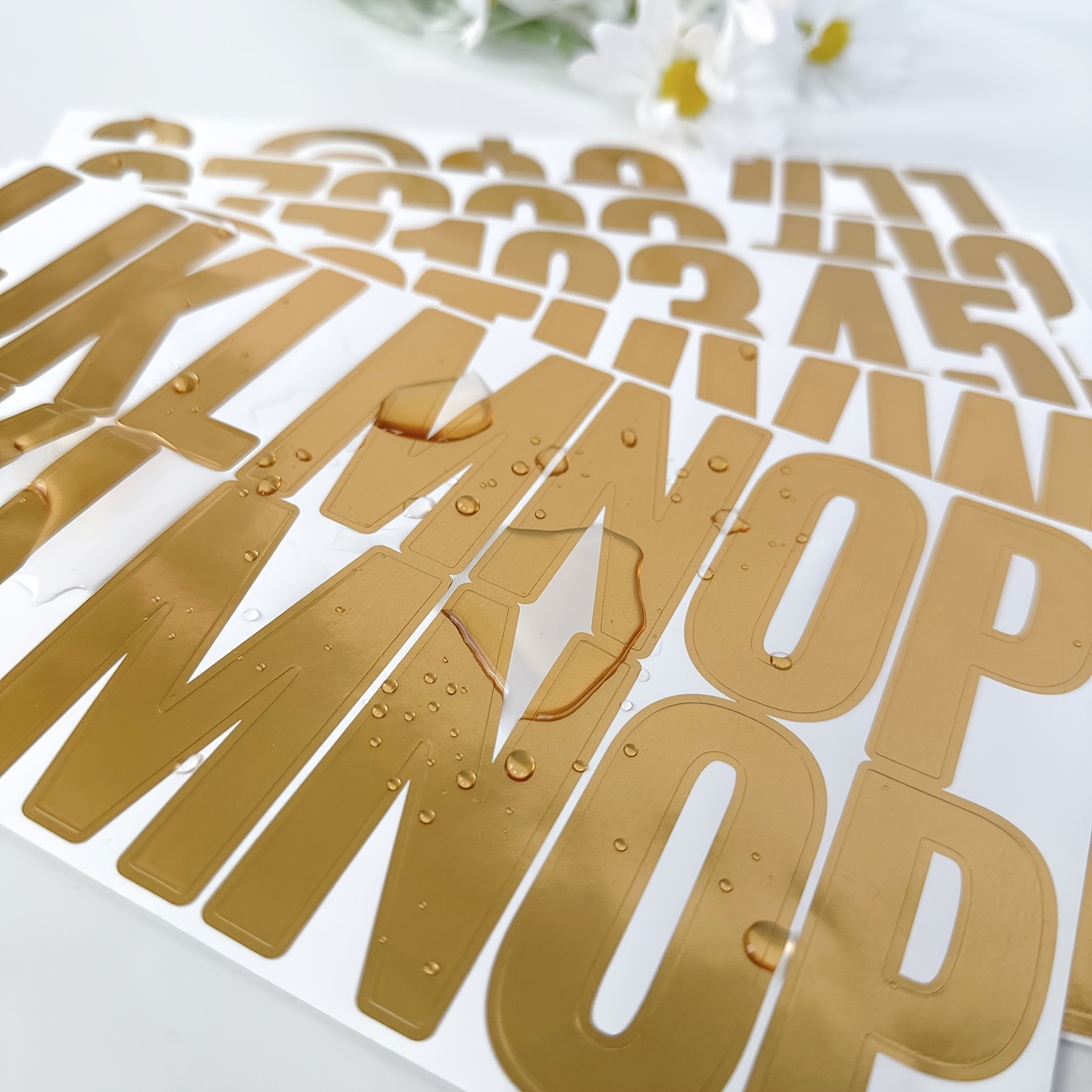 Waterproof Large Golden Self adhesive Letter Decoration - Temu