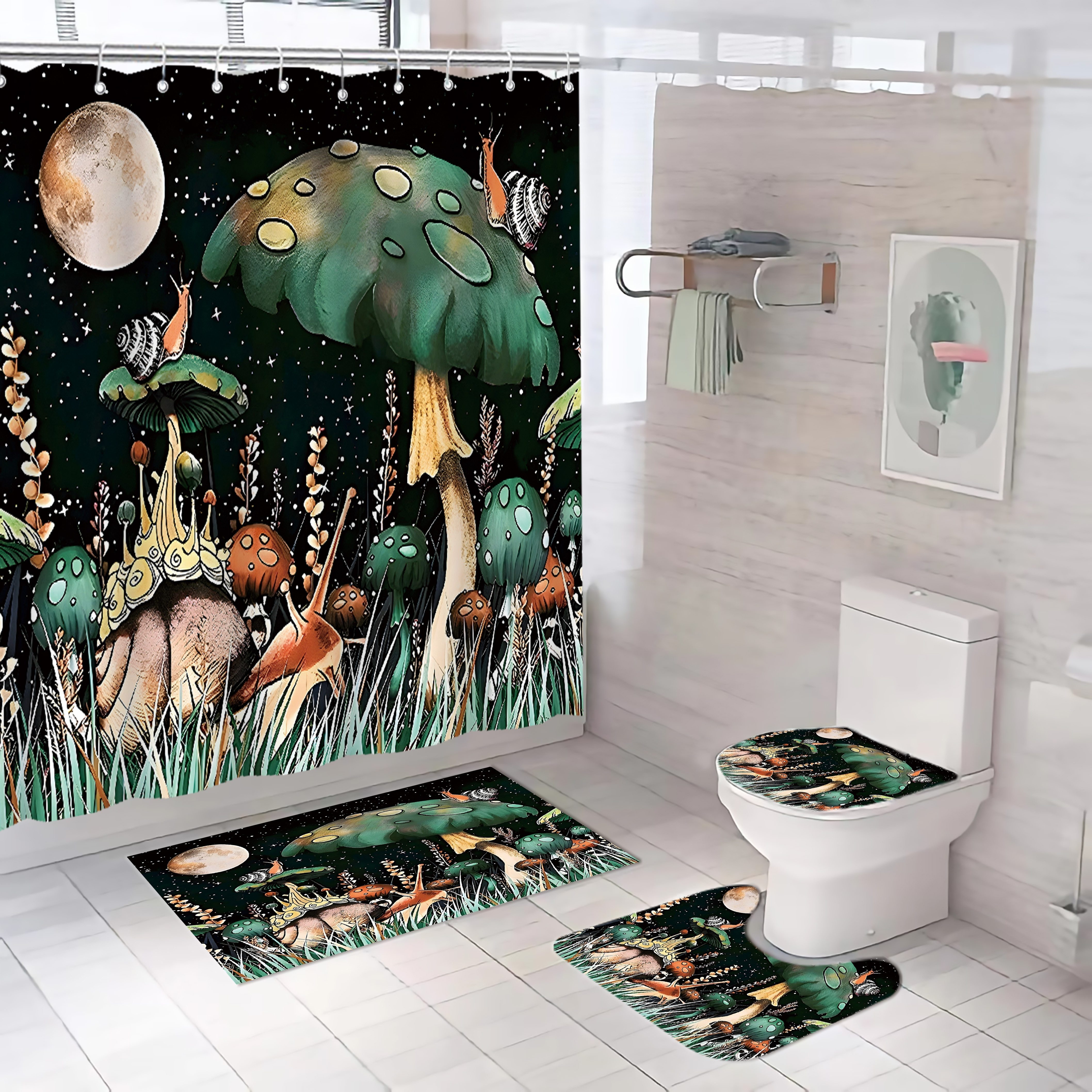 Mushroom Bathroom Decor - Temu