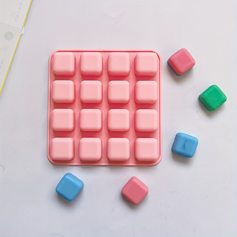 

1pc 16-cavity Silicone Small Square Cake Chocolate Biscuit Mold Ice Cube Cake Mold Kitchen Handmade Homemade Diy Tools