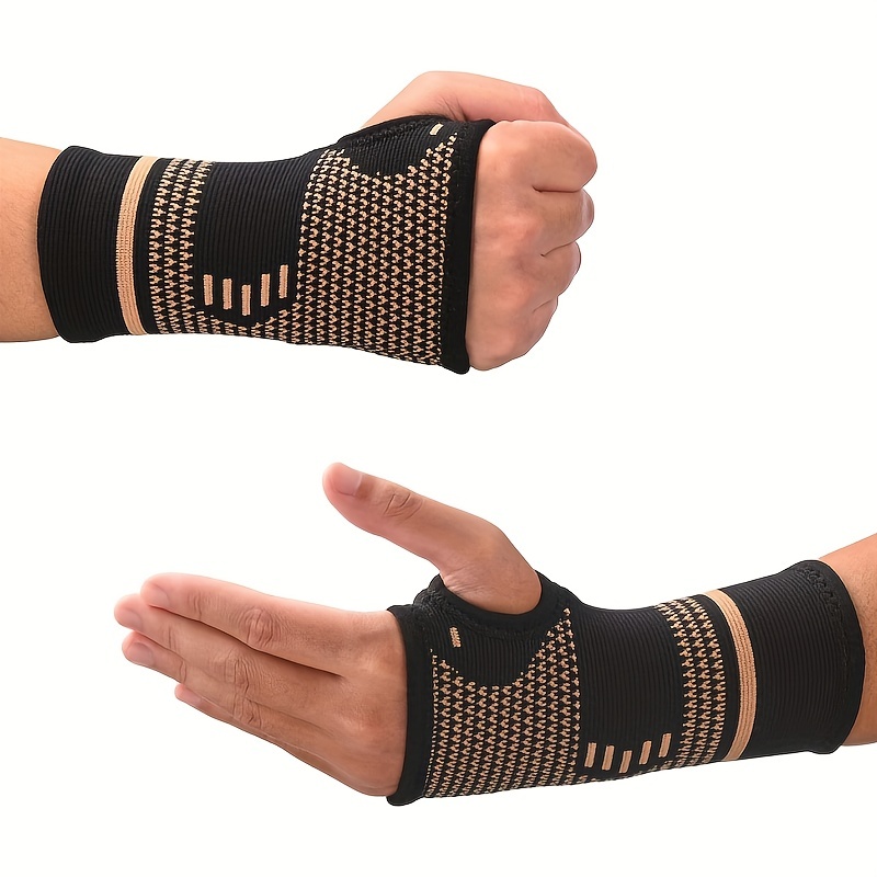 Copper Wrist Compression Comfortable Breathable Workout - Temu Canada