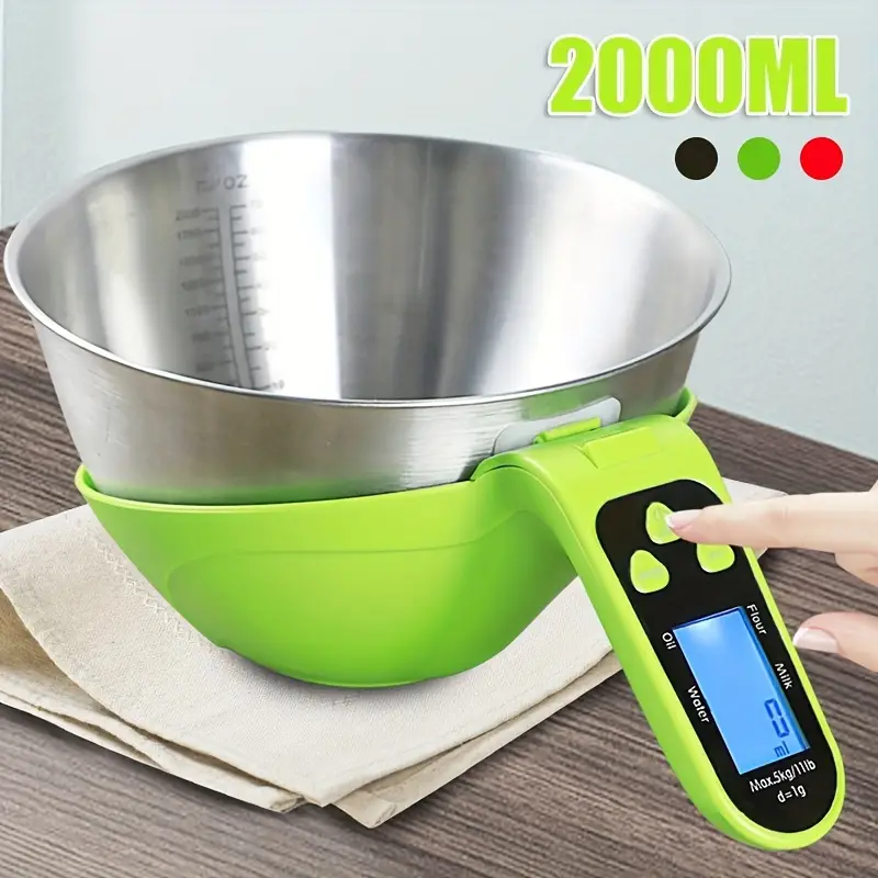 Digital Kitchen Food Scale With Removable Bowl Measuring Cup - Temu