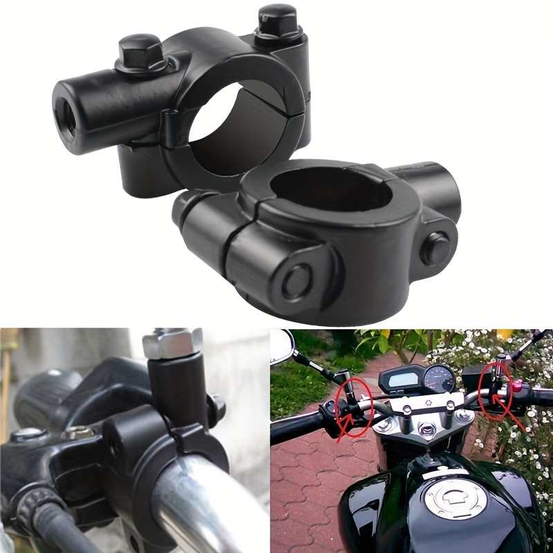 A Black Motorcycle Electric Bike Reflector Mount Mirror Holder Rearview  Mirror Mount