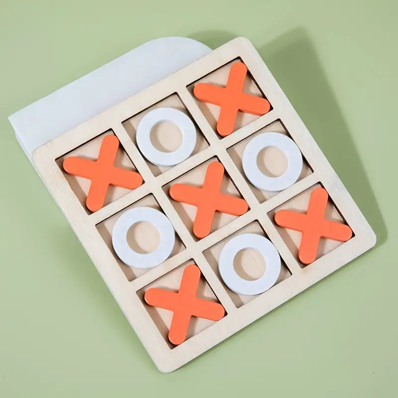 1pc XO Tic Tac Toe Jeu en bois Jouet éducatif de - Temu Belgium