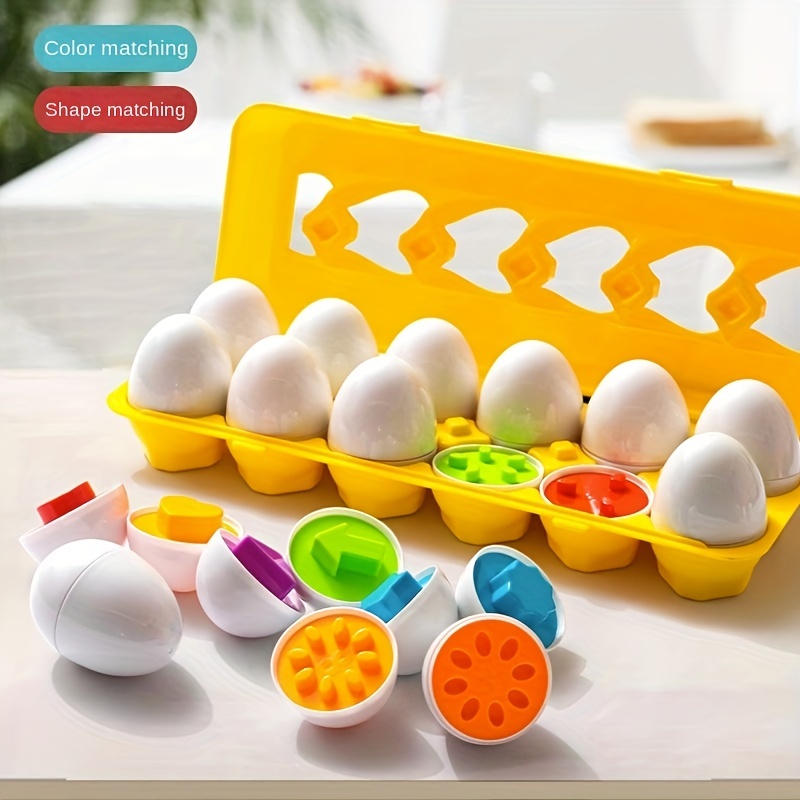 œufs forme géométriques montessori 12 œufs jeux jouets educatif