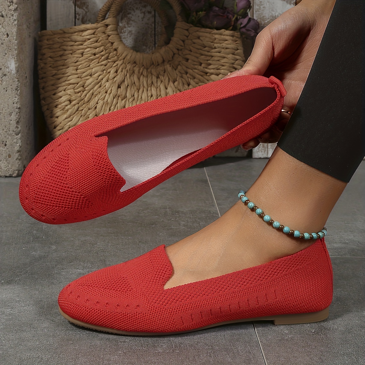  Black Flats Shoes for Women Cute Round Toe Red Ballet Flats  Comfortable Slip-ons Loafers Birdies Shoes Dressy Low Heel | Shoes