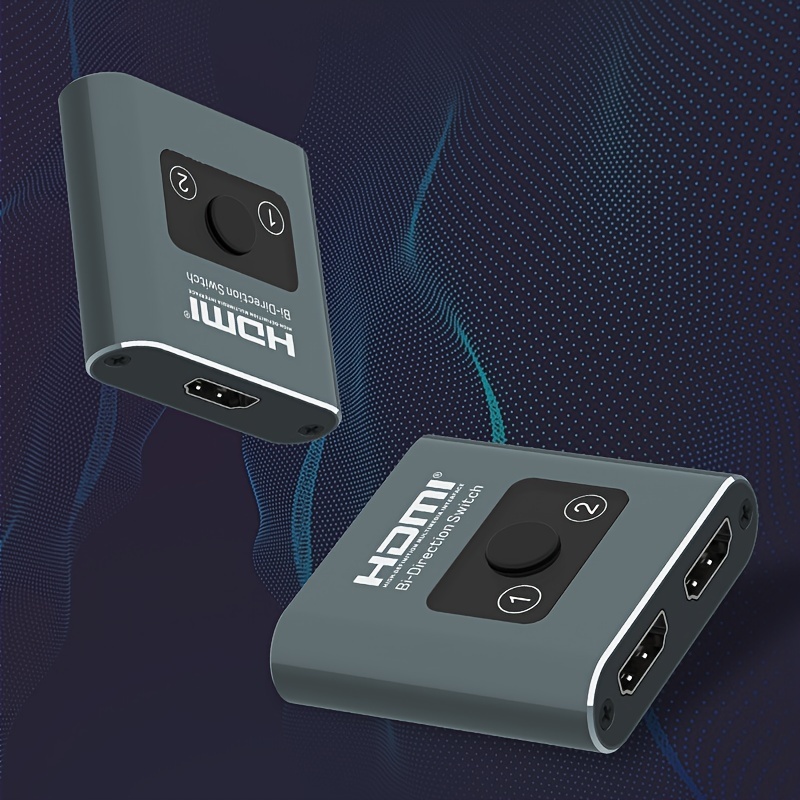 Conmutador HDMI, caja selectora de conmutador AB bidireccional de 2 entradas  y 1 salida HDMI