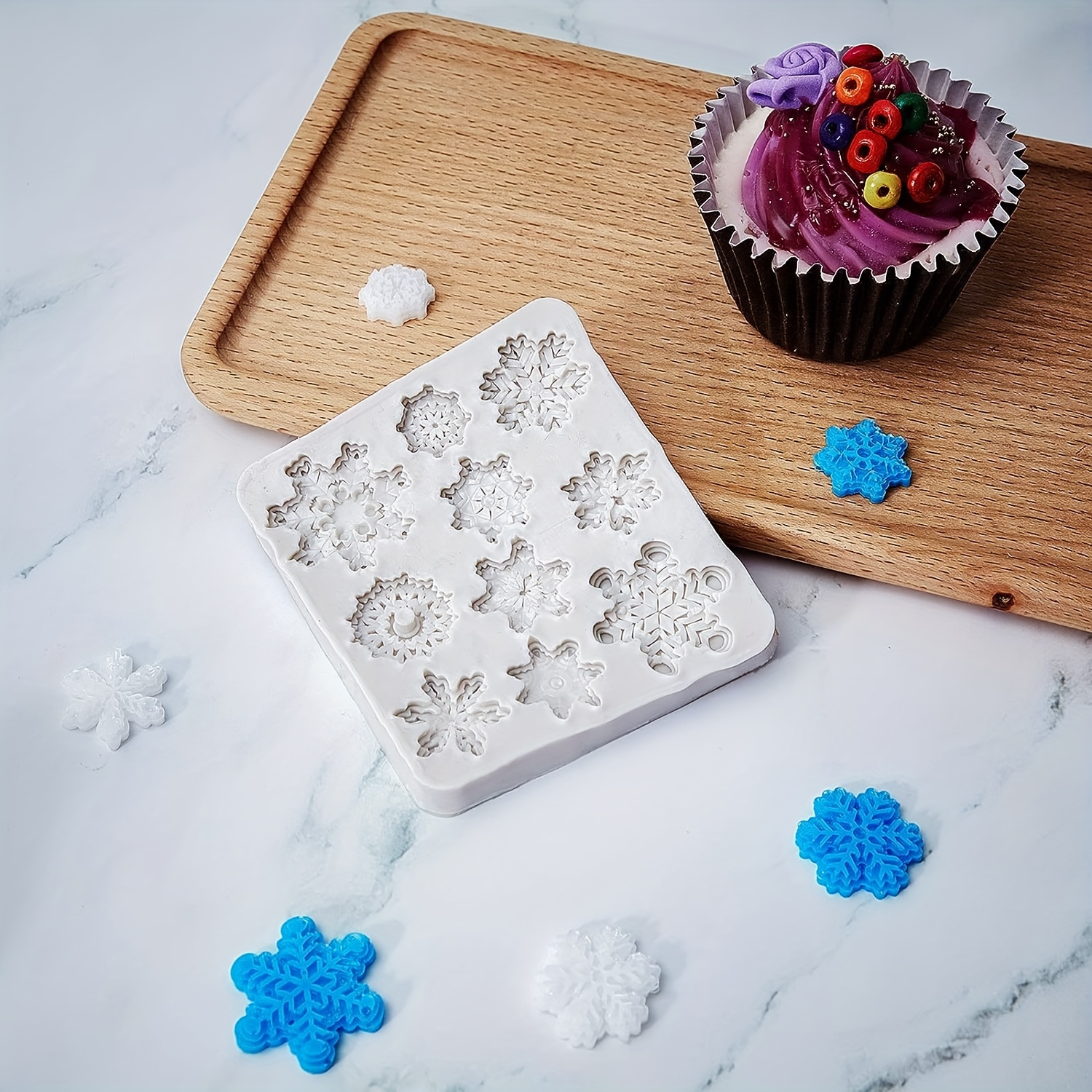 Snowflake Chocolate Fondant DIY Silicone Mold Baking Cooking