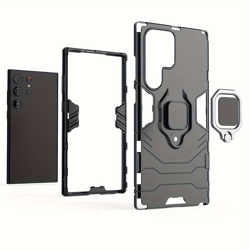 Shockproof Back Cover With Ring Holder For Galaxy S23 Ultra - Temu