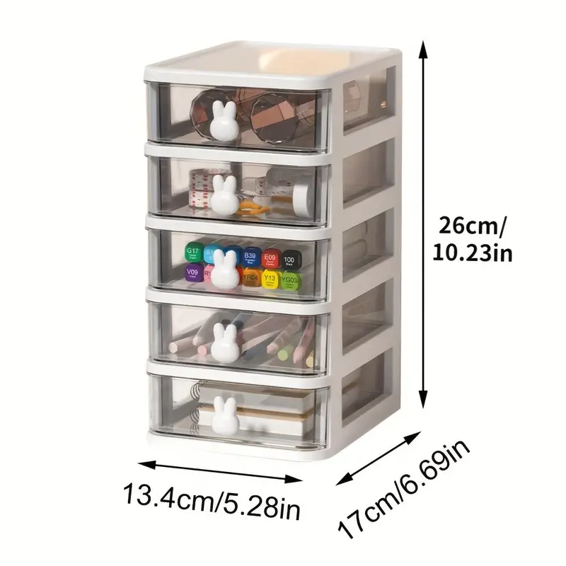 Clear Cosmetic Makeup Organizer Table Organizer With Drawer - Temu