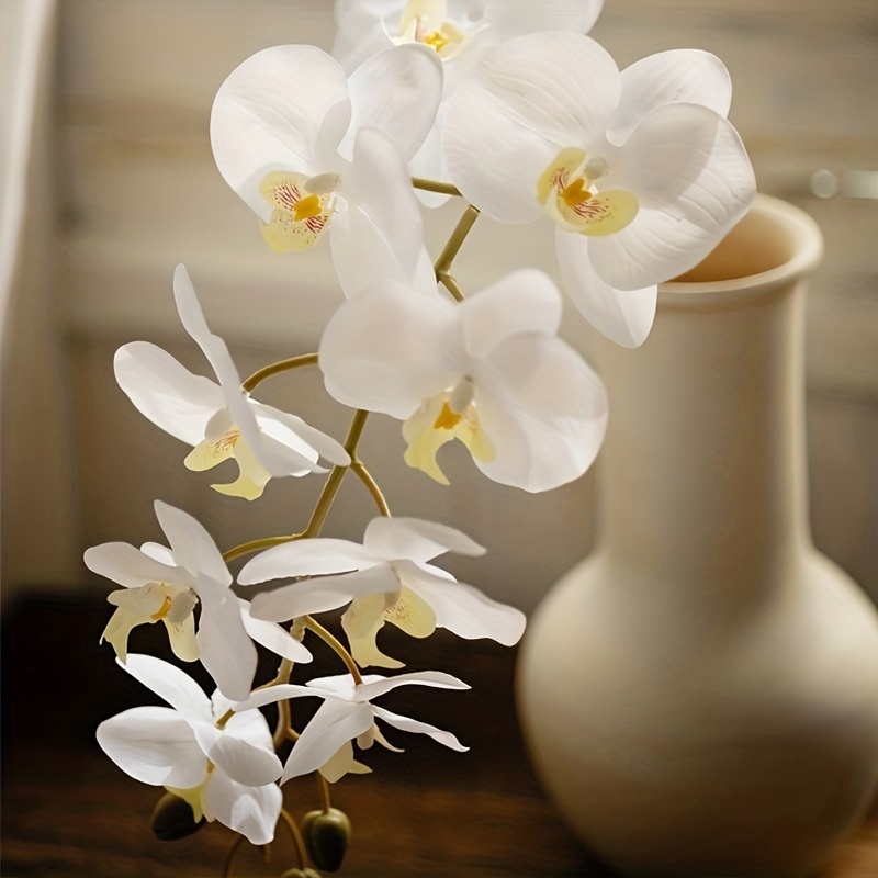 Artificial Phalaenopsis Orchid Leaves Real Touch Plants For - Temu