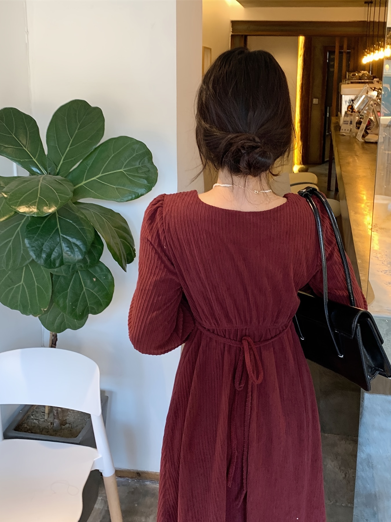 high slit formal dress Charlie Holiday - Rogue Corduroy Dress in Olive