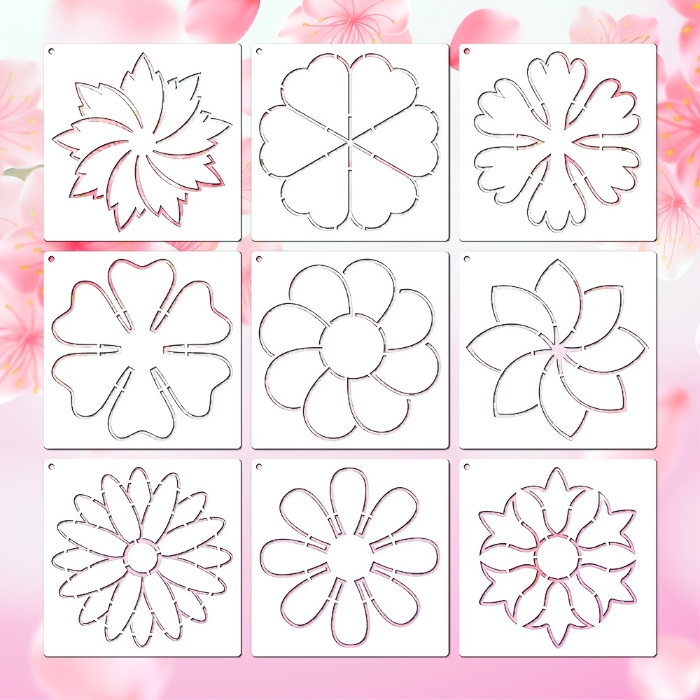 Quilting Stencils Stipple & Continuous Line Floral Background Quilters  Template