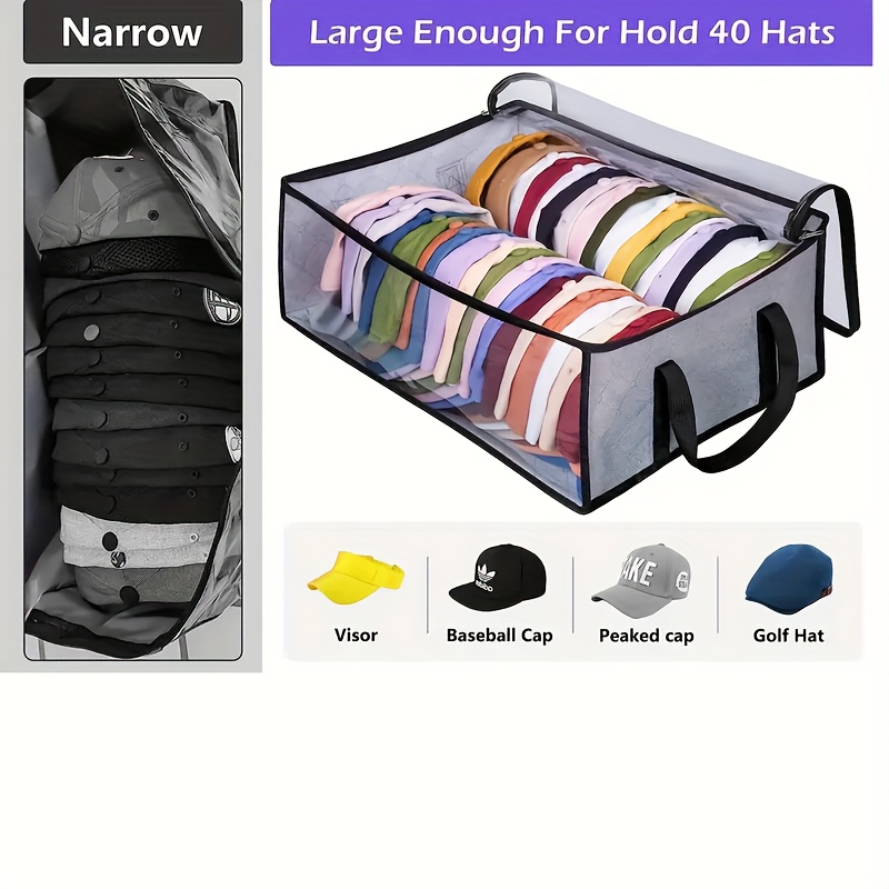 1pc Foldable Baseball Hat Holder With 7 14 Pockets Felt Hat Storage In Door  Back Wall Ideal Choice For Gifts - Jewelry & Accessories - Temu