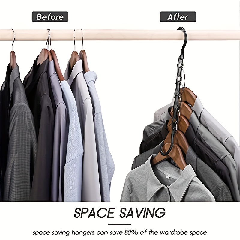 Magic Hangers Space Saving Hangers Closet Space Saver Hanger Organizer  Multi Hangers Sturdy Plastic For Heavy Clothes Storage - Temu