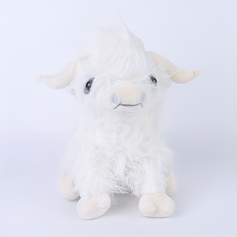 Highland Cow Goat Plush Simulated Brown, Black, And White Cows Cute Dolls  Ornaments For Kids Perfect Birthday Gift From Hy0110, $6.47