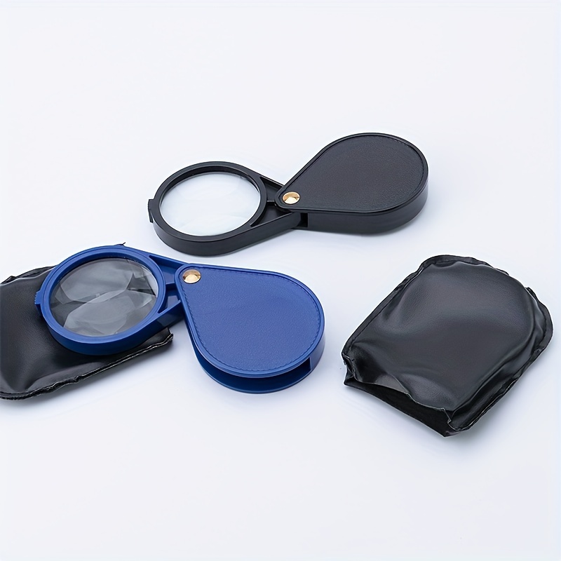 10X Small Magnifying Glass, TEOYALL 2 PCS Mini Pocket Magnifier Folding  Magnify