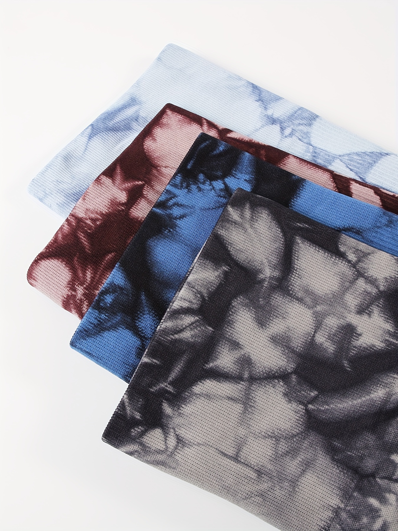 4pcs Tie Dye Biker Shorts High Elasticity for Gym Sessions