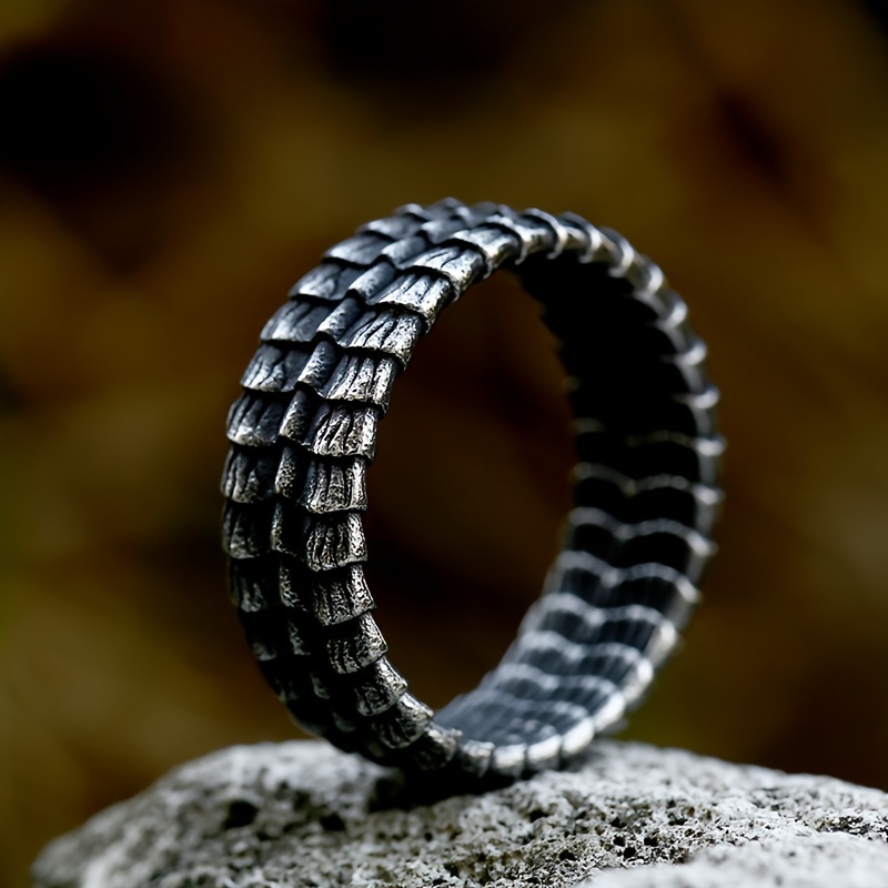 Mens dragon scale on sale ring