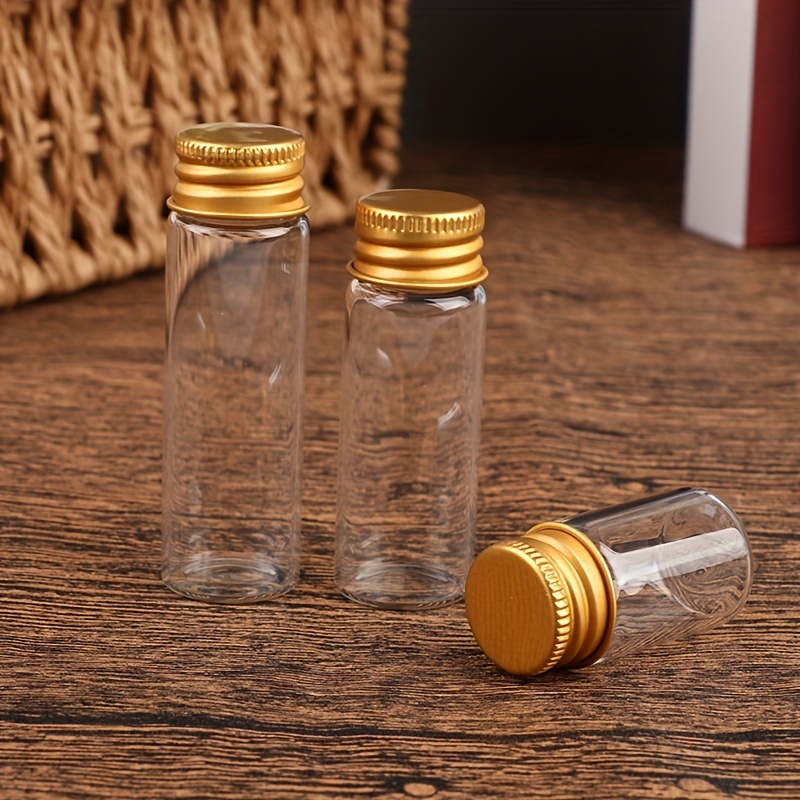 SUNNYCLUE 20 mini botellas de cristal transparente con forma de cubo,  pequeñas botellas de deseos con tapón de corcho y 20 pines de ojo, para